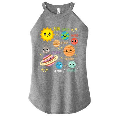 Cute Solar Systems Astronomy Boy Girl Women's Perfect Tri Rocker Tank