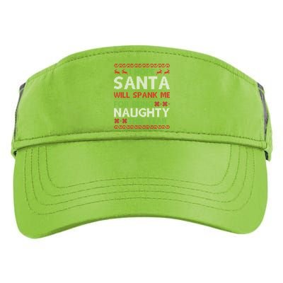 Christmas Santa Spank Naughty Ugly Christmas Sweater Great Gift Adult Drive Performance Visor