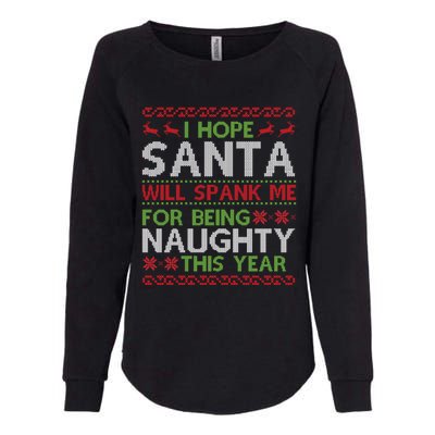 Christmas Santa Spank Naughty Ugly Christmas Sweater Great Gift Womens California Wash Sweatshirt