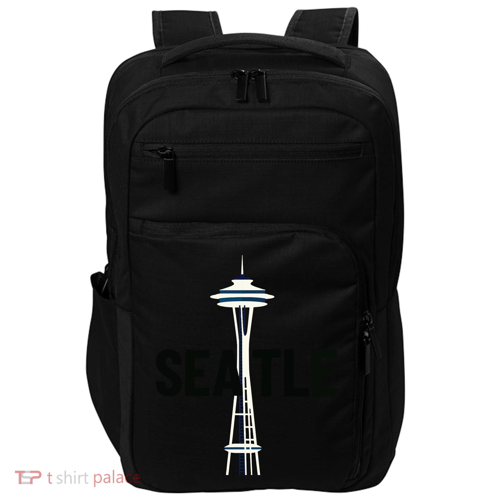 Cool Seattle Space Needle Traveler Souvenir Washington Impact Tech Backpack