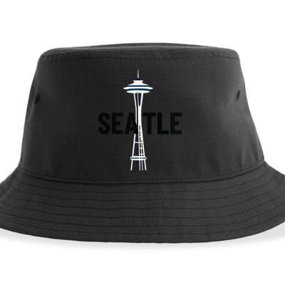 Cool Seattle Space Needle Traveler Souvenir Washington Sustainable Bucket Hat