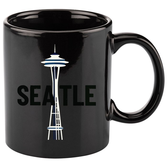 Cool Seattle Space Needle Traveler Souvenir Washington 11oz C Handle Ceramic Mug