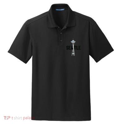 Cool Seattle Space Needle Traveler Souvenir Washington Dry Zone Grid Polo