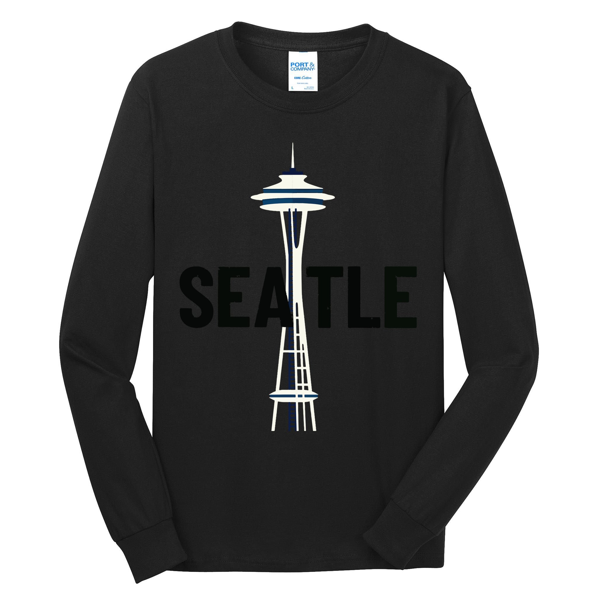 Cool Seattle Space Needle Traveler Souvenir Washington Tall Long Sleeve T-Shirt