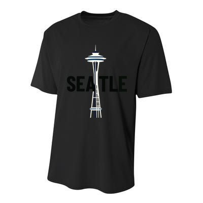 Cool Seattle Space Needle Traveler Souvenir Washington Youth Performance Sprint T-Shirt
