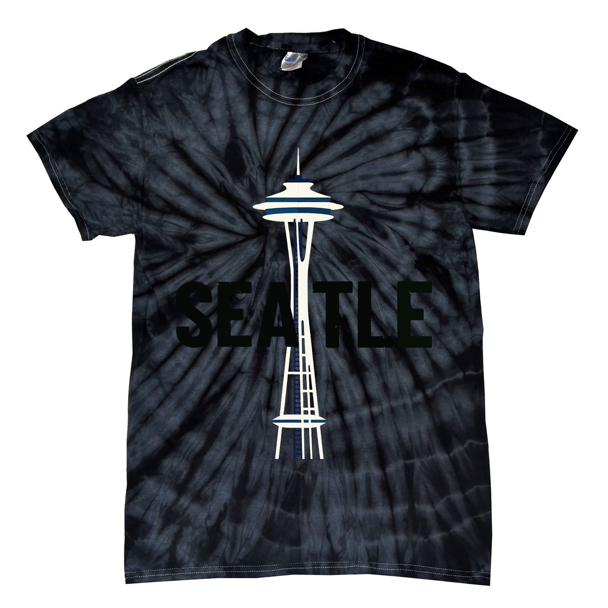Cool Seattle Space Needle Traveler Souvenir Washington Tie-Dye T-Shirt