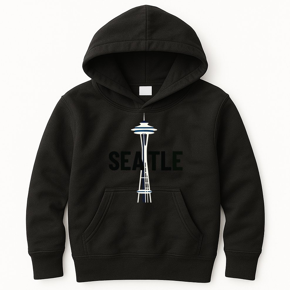 Cool Seattle Space Needle Traveler Souvenir Washington Kids Hoodie
