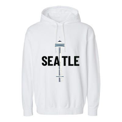 Cool Seattle Space Needle Traveler Souvenir Washington Garment-Dyed Fleece Hoodie