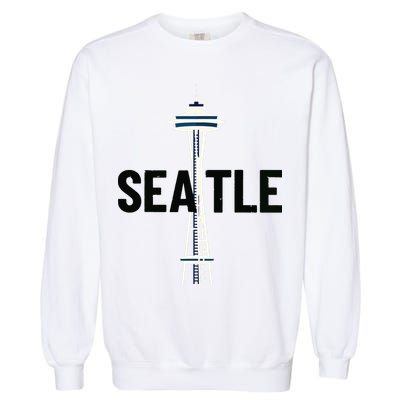 Cool Seattle Space Needle Traveler Souvenir Washington Garment-Dyed Sweatshirt