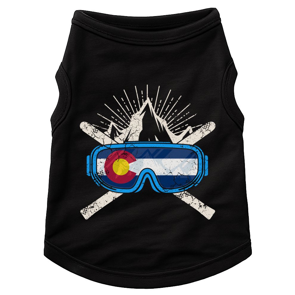Colorado Skiing Ski Cute Gift Hooded Gift Doggie Tank