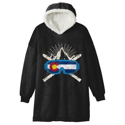 Colorado Skiing Ski Cute Gift Hooded Gift Hooded Wearable Blanket