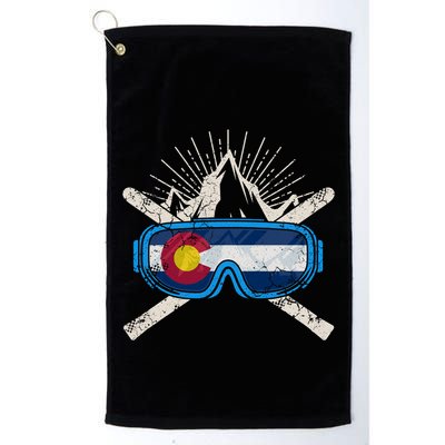 Colorado Skiing Ski Cute Gift Hooded Gift Golf Towel