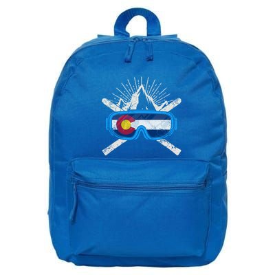 Colorado Skiing Ski Cute Gift Hooded Gift 16 in Basic Backpack