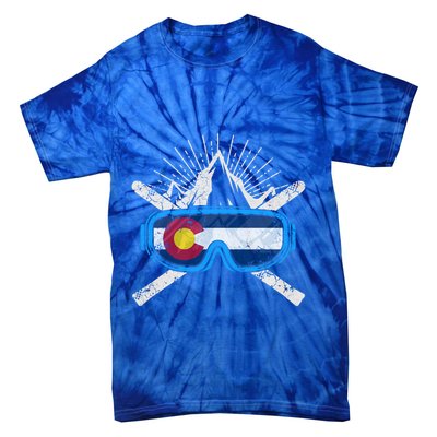 Colorado Skiing Ski Cute Gift Hooded Gift Tie-Dye T-Shirt