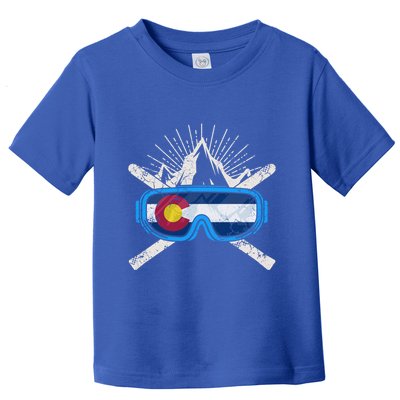 Colorado Skiing Ski Cute Gift Hooded Gift Toddler T-Shirt