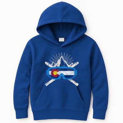 Colorado Skiing Ski Cute Gift Hooded Gift Kids Hoodie