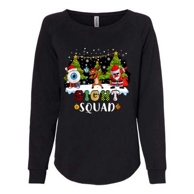 Christmas Sight Squad Santa Reindeer Dabbing Optometrist Womens California Wash Sweatshirt