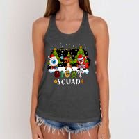 Christmas Sight Squad Santa Reindeer Dabbing Optometrist Women's Knotted Racerback Tank