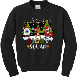 Christmas Sight Squad Santa Reindeer Dabbing Optometrist Kids Sweatshirt