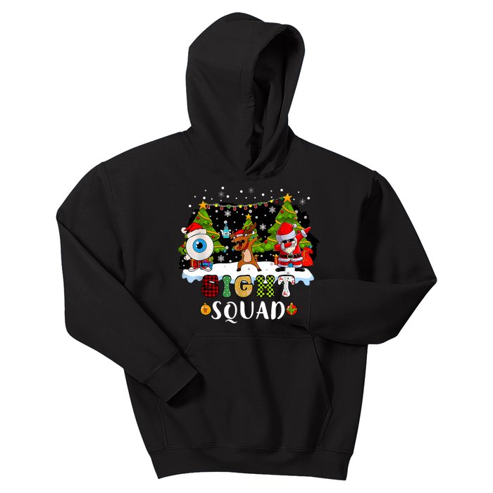 Christmas Sight Squad Santa Reindeer Dabbing Optometrist Kids Hoodie