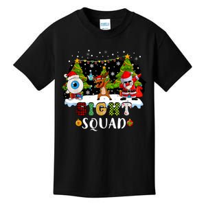 Christmas Sight Squad Santa Reindeer Dabbing Optometrist Kids T-Shirt