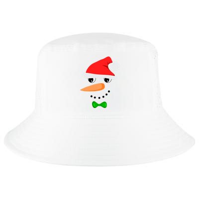 Cute Santa Snowman Face Funny Christmas Snowman Costume Cool Comfort Performance Bucket Hat