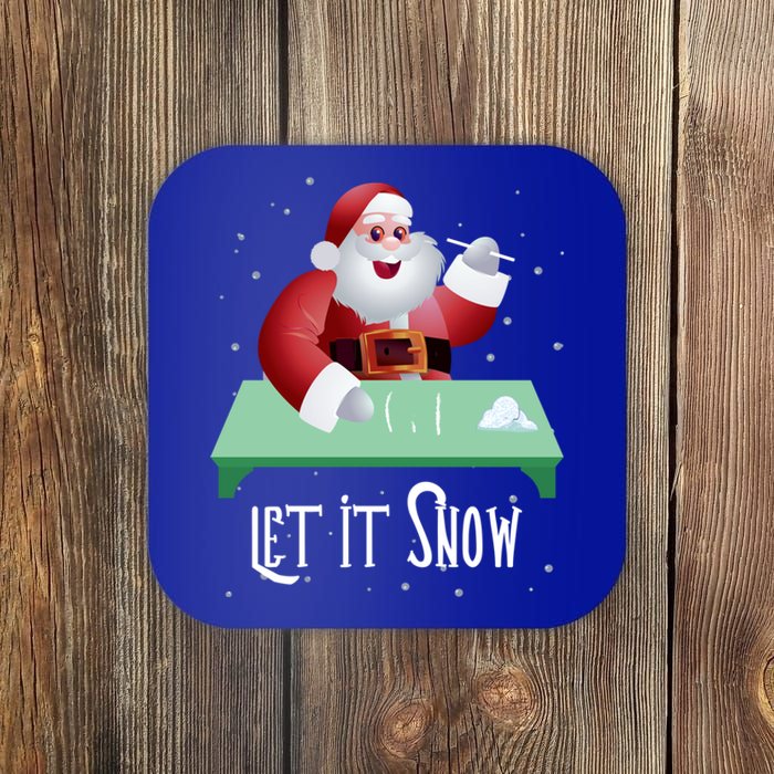 Cocaine Snorting Santa Gift Christmas Gift Coaster