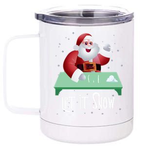 Cocaine Snorting Santa Gift Christmas Gift 12 oz Stainless Steel Tumbler Cup