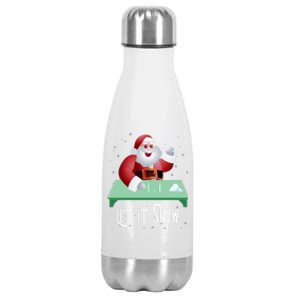 Cocaine Snorting Santa Gift Christmas Gift Stainless Steel Insulated Water Bottle