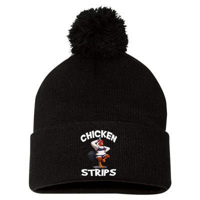 Chicken Strips Stripping Chicken Pom Pom 12in Knit Beanie