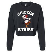 Chicken Strips Stripping Chicken Cropped Pullover Crew
