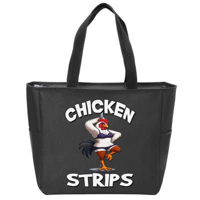 Chicken Strips Stripping Chicken Zip Tote Bag