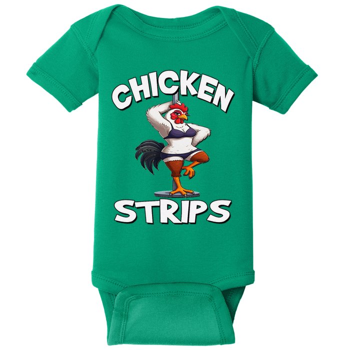 Chicken Strips Stripping Chicken Baby Bodysuit