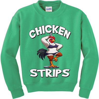 Chicken Strips Stripping Chicken Kids Sweatshirt