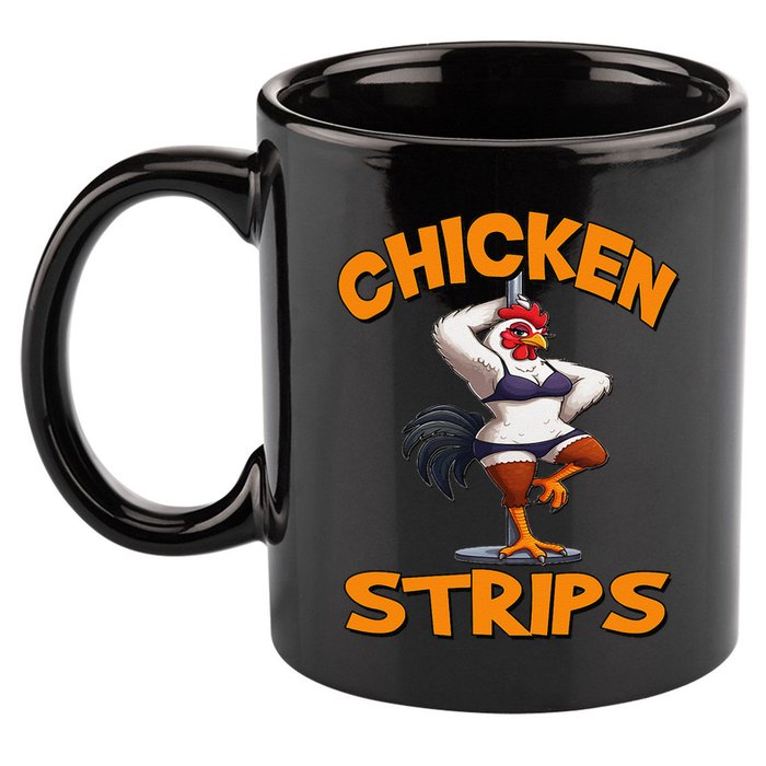 Chicken Strips Stripping Chicken 11oz C Handle Ceramic Mug
