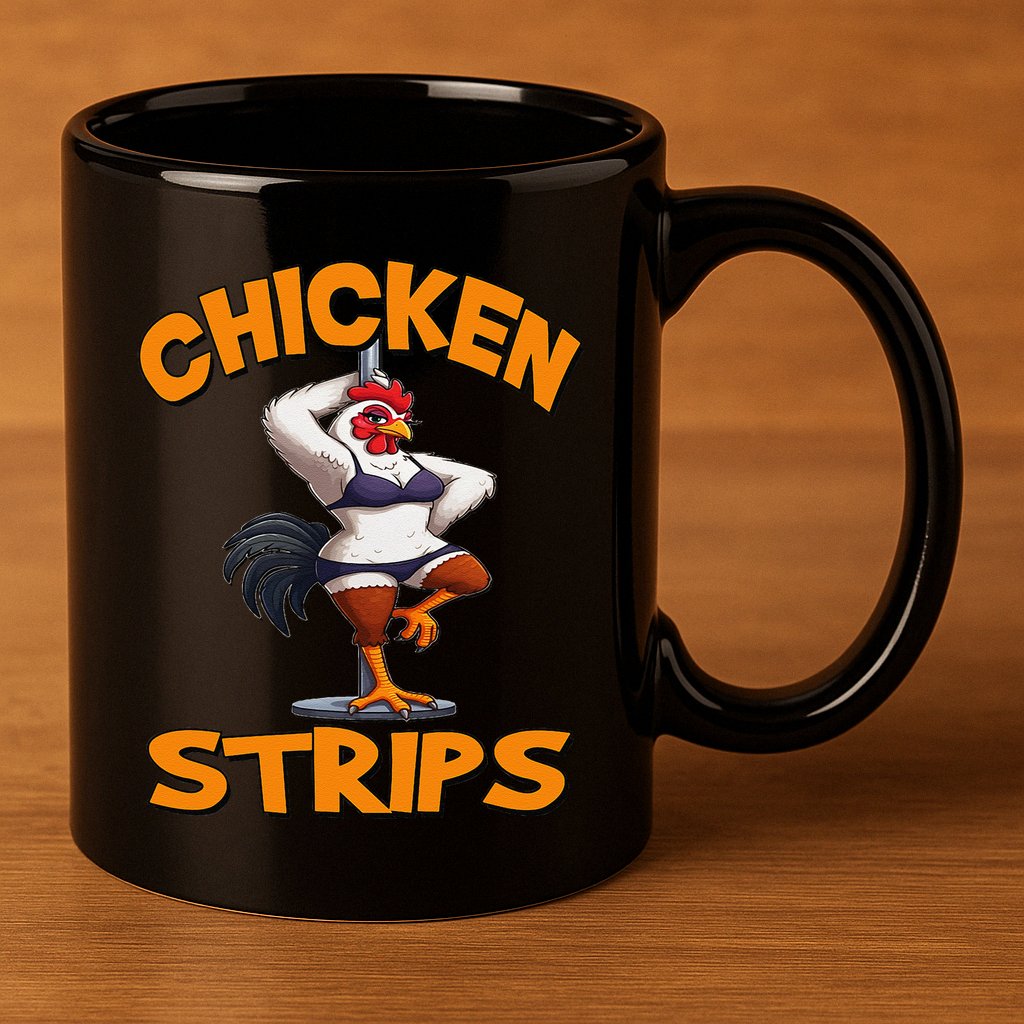 Chicken Strips Stripping Chicken 11oz C Handle Ceramic Mug
