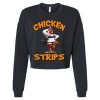 Chicken Strips Stripping Chicken Cropped Pullover Crew