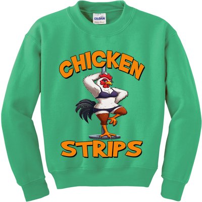 Chicken Strips Stripping Chicken Kids Sweatshirt