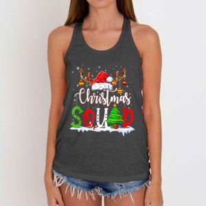 Christmas Squad Santa Hat Reindeer Family Matching Xmas Gift Women's Knotted Racerback Tank