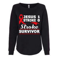 Christian Stroke Survivor Awareness Red Ribbon Brain Attack Womens California Wash Sweatshirt