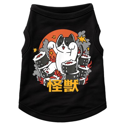 Catzilla Sunset Sushi Cat Japanese Doggie Tank