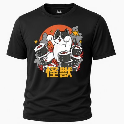 Catzilla Sunset Sushi Cat Japanese Performance Shirt