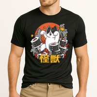 Catzilla Sunset Sushi Cat Japanese Cooling Performance Crew T-Shirt