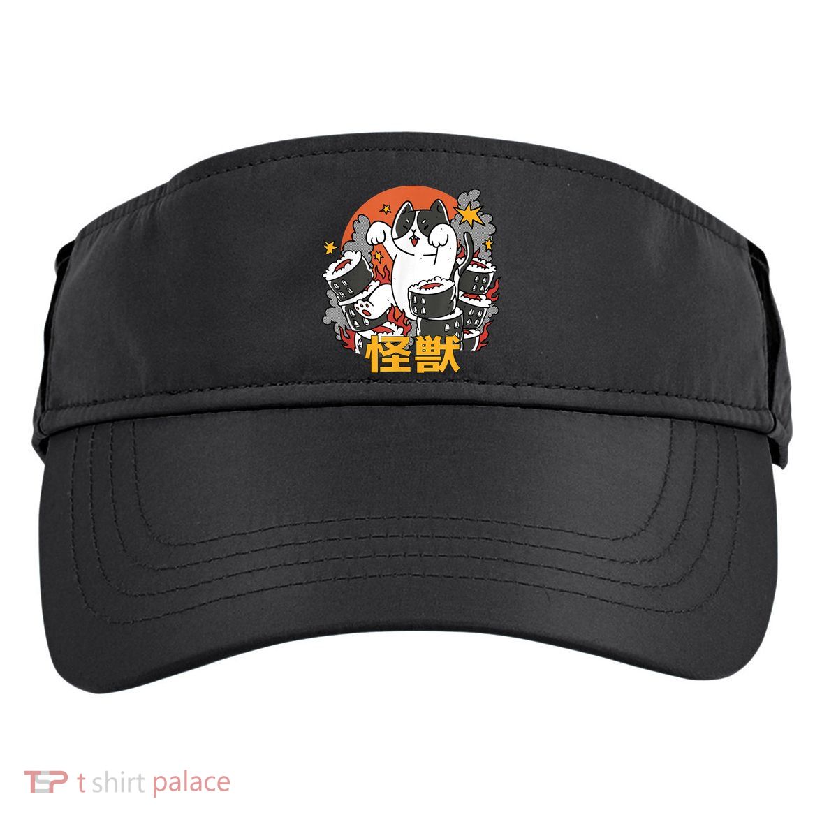 Catzilla Sunset Sushi Cat Japanese Adult Drive Performance Visor