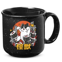 Catzilla Sunset Sushi Cat Japanese 15oz Campfire Ceramic Mug