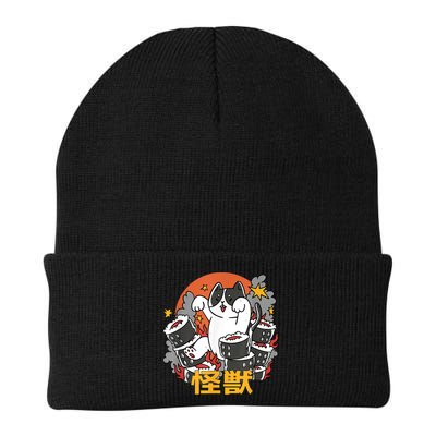 Catzilla Sunset Sushi Cat Japanese Beanie