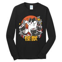 Catzilla Sunset Sushi Cat Japanese Tall Long Sleeve T-Shirt