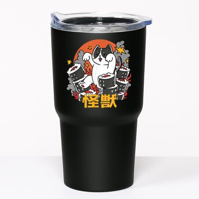 Catzilla Sunset Sushi Cat Japanese Tumbler