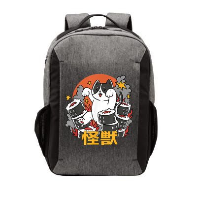 Catzilla Sunset Sushi Cat Japanese Vector Backpack