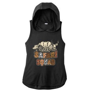 Cool Safari Squad African Family Summer Vacation Meaningful Gift Ladies PosiCharge Tri-Blend Wicking Draft Hoodie Tank